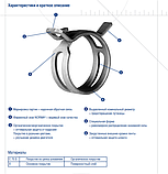 Хомут пружинный (рессорный) хомут 12мм NORMA FBS 19/12 Германия, фото 2