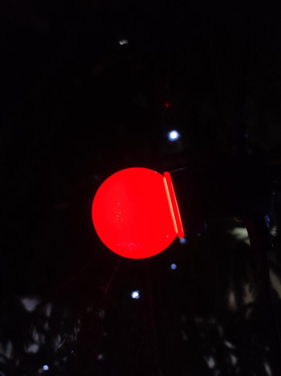 Лампа шар e27 10 LED Ø50мм красная 24В - фото 1 - id-p87905844