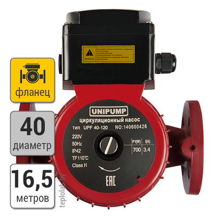 Unipump UPF 40-160 250 насос циркуляционный, 220 В, фото 2