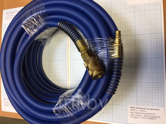 Шланг пневматический 10/16 мм с быстросъемными соединениями 15 метров код 1.15940 - фото 3 - id-p171266270