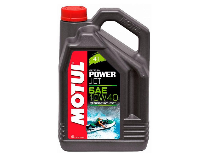 Масло Motul Power Jet 4T 10W40 моторное, полусинтетическоое для четырехтактных двигателей гидроциклов 4L - фото 1 - id-p171267446