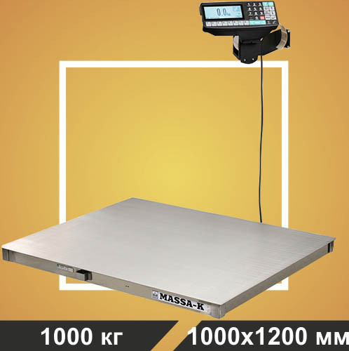 4D-PM.S-12/10-1000-RP Весы платформенные с печатью этикеток *