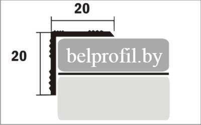 Накладка на ступень Д-5 20х20, цвет БРОНЗА, 1,8 м - фото 3 - id-p171284143