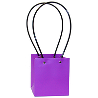 Пакет для цветов "Мастхэв" квадратный (13х13х14 см), фиолетовый