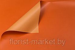 Пленка матовая двухсторонняя, 58 см х 10 м, оранжевый / тыквенный