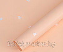 Пленка флористическая "Валентинка", 58 см x 10 м, светло-розовый