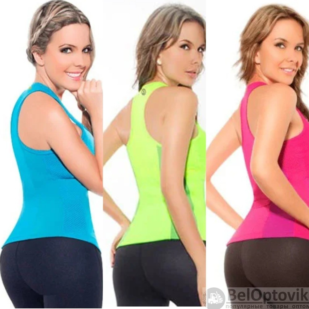 Майка для похудения Hot Shapers Neotex, Хот Шейперс Голубая S - фото 3 - id-p133809103