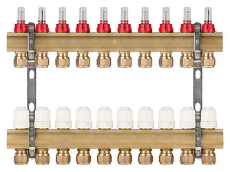 Коллекторная группа AVE777, 10 вых. AV Engineering (PRO серия Для теплого пола и водоснабжения)