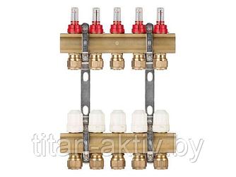 Коллекторная группа AVE777, 5 вых. AV Engineering (PRO серия Для теплого пола и водоснабжения)