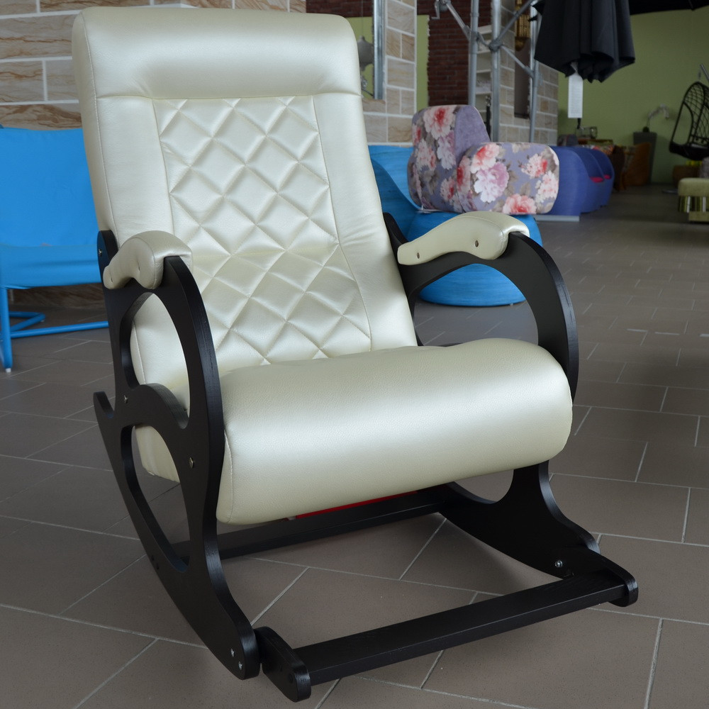 Кресло-качалка Бастион 2 Ромбус с подножкой Bone - фото 4 - id-p171299411
