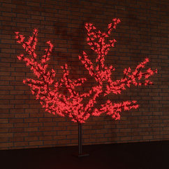 Светодиодное дерево "Сакура", высота 1,5м, диаметр кроны 1,8м, красные светодиоды