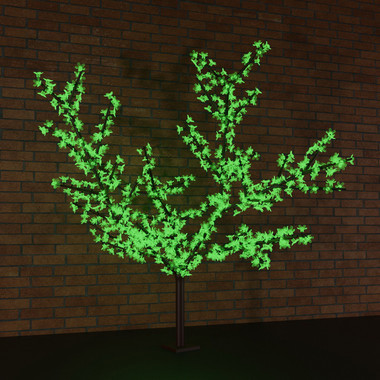 Светодиодное дерево "Сакура", высота 1,5м, диаметр кроны 1,8м, зеленые светодиоды, IP 54, понижающий - фото 1 - id-p87906740