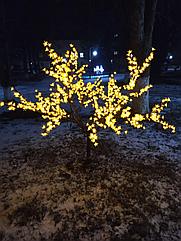 Светодиодное дерево "Сакура", высота 2,4м, диаметр кроны 2,0м, желтые светодиоды, IP 54