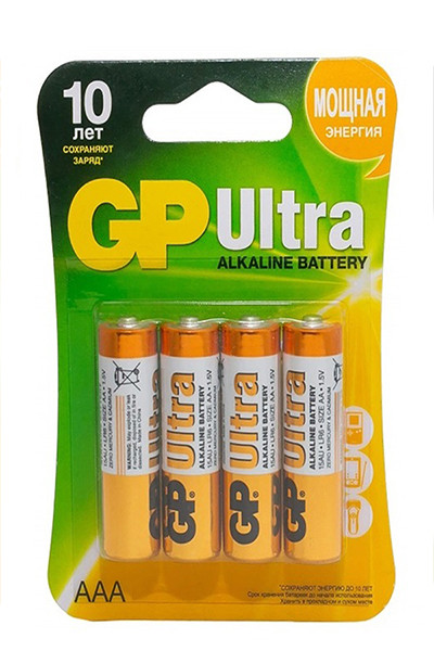 Батарейка GP Alkaline Ultra LR03/24AU 2BP - фото 1 - id-p171326152