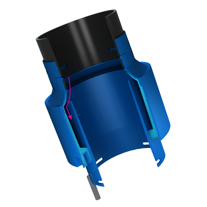 Водный конденсатор (каплесборник) 150 (U8000) Wirplast для сбора и отвода конденсата вентиляционного выхода - фото 3 - id-p171329340