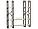 Металлический стеллаж ЛОФТ с полками из ЛДСП или массива дуба серии Н2-Х. Цвет и размер на выбор, фото 9
