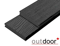 Террасная доска ДПК Outdoor 3D 140*25*3000 мм. полнотелая STORM/OCEAN BLACK черная