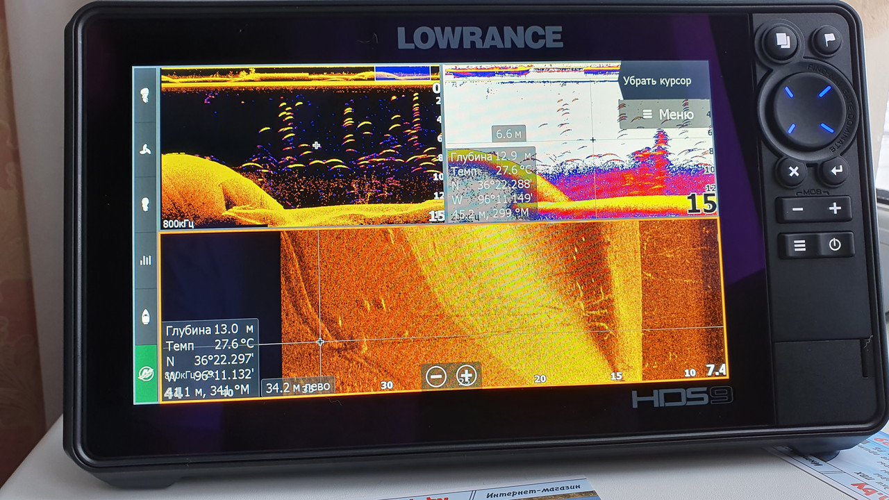 Эхолот Lowrance HDS-9 LIVE с датчиком ACTIVE IMAGING 3-В-1+ карты Беларуси 2023 - фото 4 - id-p90268768