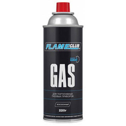 Газовый баллончик GAZ 220g/393ml (бутан 75%, пропан 25%) FLAMECLUB 70002 - фото 1 - id-p171331232