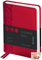 Ежедневник недатированный А6 Berlingo Vivella Prestige, 160 листов, обложка - кожзам, красный