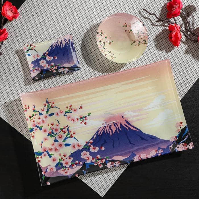 Подарочный набор для суши «Фудзияма» 3 предмета - фото 1 - id-p171359656