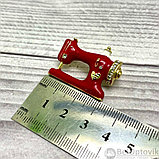 Бижутерия брошь для швеи Швейная машинка 3 см Красная, фото 3