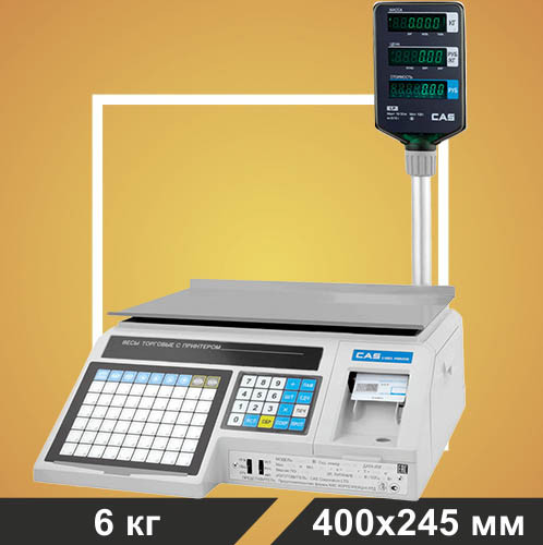 Весы торговые с печатью этикеток CAS LP-06R (1.6) - фото 1 - id-p171045355