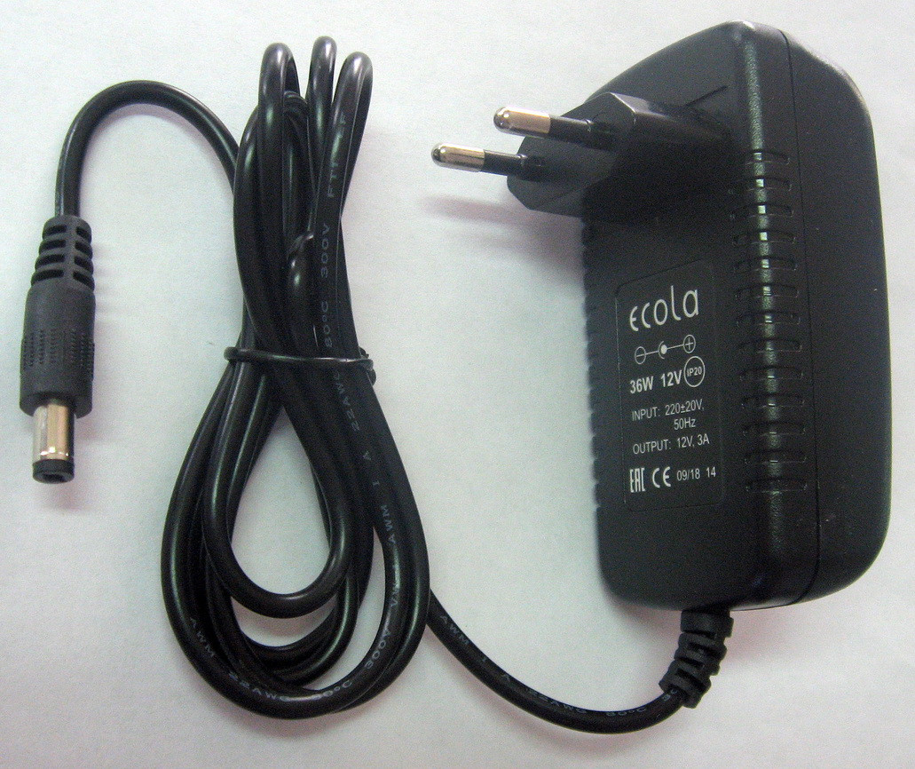 Блок питания 12V, 3000mA, (разъём 5.5x2.5)