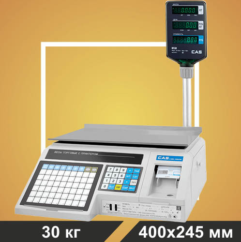 Весы торговые с печатью этикеток CAS LP-30R (1.6) c TCP/IP - фото 1 - id-p171045367