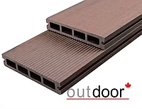 Террасная доска ДПК Outdoor 150*25*3000 мм. вельвет/шлифованная коричневая микс