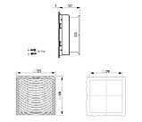 Вентилятор FK 5527.230 с решеткой вентиляционной FK 8927.230, 325x325 мм, 650-800 м3/ч, фото 3
