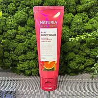 Гель для душа на основе натуральных экстрактов EVAS Naturia Pure Body Wash Cranberry & Orange , 100мл