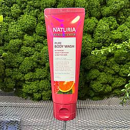 Гель для душа на основе натуральных экстрактов EVAS Naturia Pure Body Wash Cranberry & Orange , 100мл