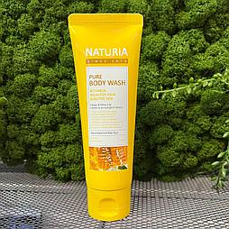 Гель для душа на основе натуральных экстрактов EVAS Naturia Pure Body Wash Honey & White Lily , 100мл