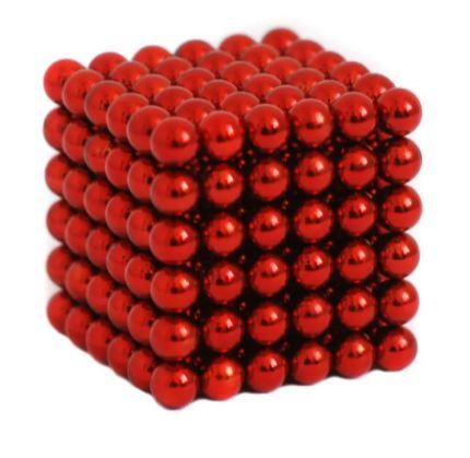 Неокуб 5 мм (альфа, красный) магнитный конструктор - фото 1 - id-p114410931