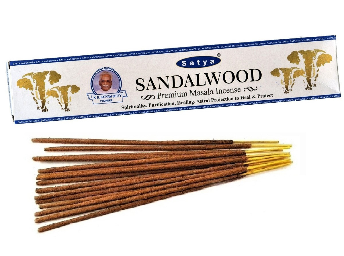 Благовония Сандаловое Дерево Премиум Satya Sandalwood Premium, 15 г – классика