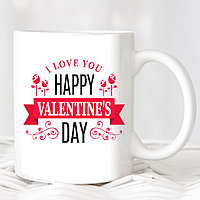 Кружка ко Дню святого Валентина “Happy Valentine’s” №3