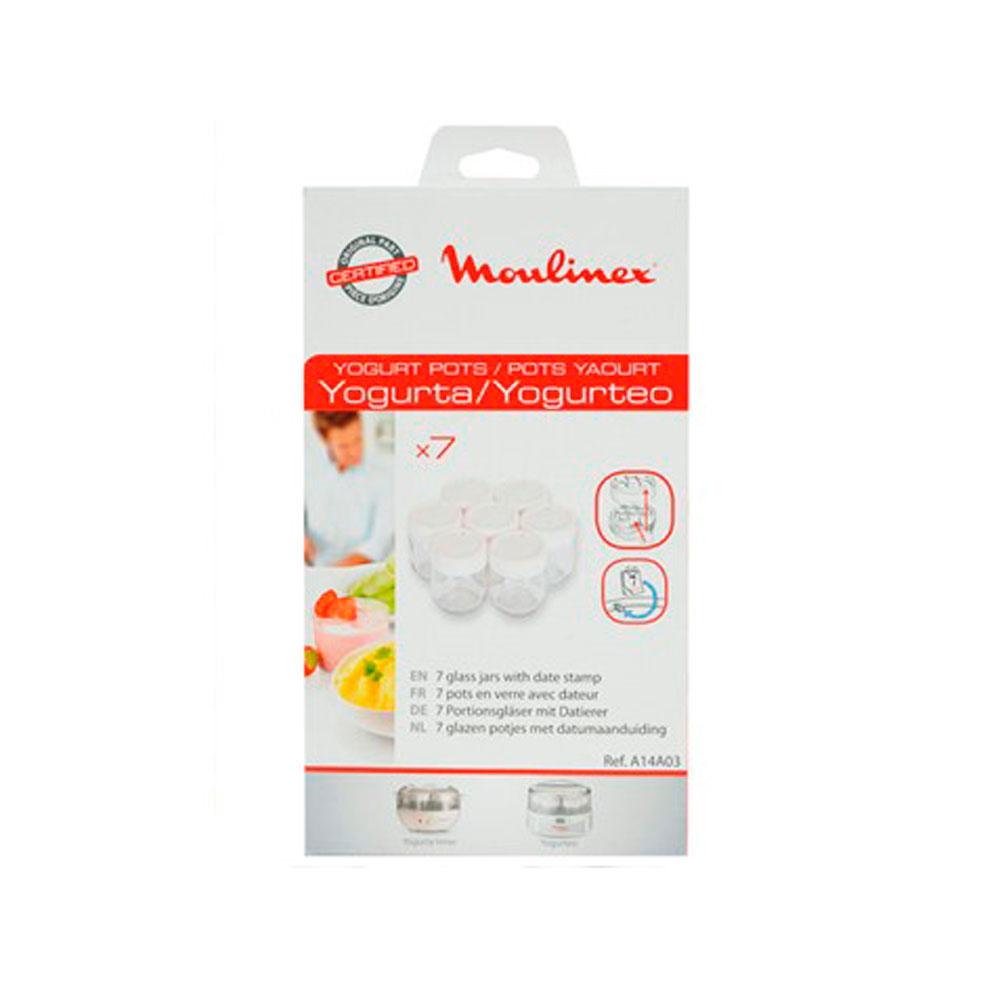 Баночки (7 шт) для йогуртниц Moulinex DJC141, YG230