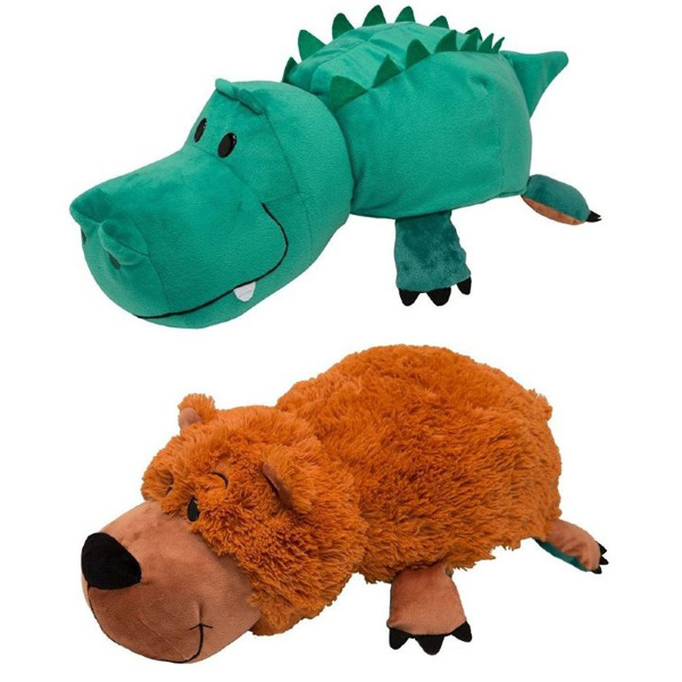 Вывернушка 2 игрушки в одной / медведь-крокодил - фото 1 - id-p171408399
