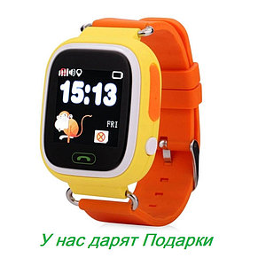 Детские умные часы SMART BABY WATCH Q80 WONLEX (G72Wifi)  Антистресс пупырка Pop It Оранжевые