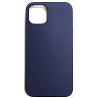 Силиконовый чехол Liquid Silicone Case с закрытым низом темно-синий для Apple iPhone 13 mini