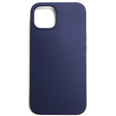 Силиконовый чехол Liquid Silicone Case с закрытым низом темно-синий для Apple iPhone 13 mini - фото 1 - id-p171424910