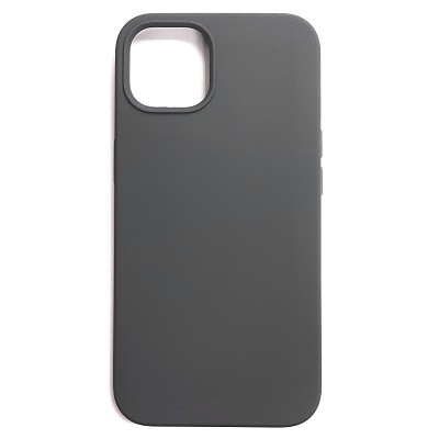 Силиконовый чехол Liquid Silicone Case с закрытым низом серый для Apple iPhone 13 mini - фото 1 - id-p171424911