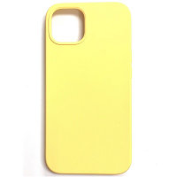 Силиконовый чехол Liquid Silicone Case с закрытым низом желтый для Apple iPhone 13 mini