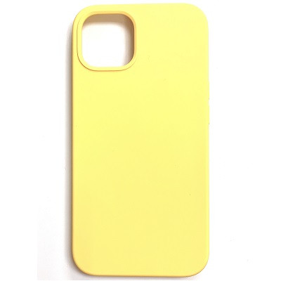 Силиконовый чехол Liquid Silicone Case с закрытым низом желтый для Apple iPhone 13 mini - фото 1 - id-p171424916