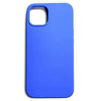 Силиконовый чехол Liquid Silicone Case с закрытым низом ярко-синий для Apple iPhone 13 mini
