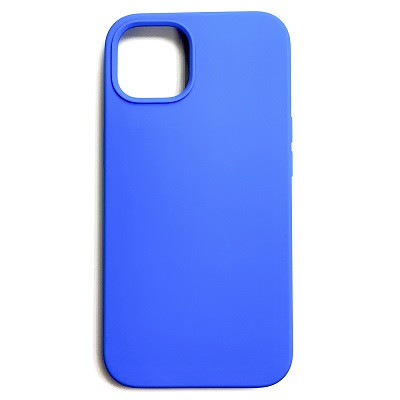 Силиконовый чехол Liquid Silicone Case с закрытым низом ярко-синий для Apple iPhone 13 mini - фото 1 - id-p171424917