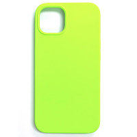 Силиконовый чехол Liquid Silicone Case с закрытым низом салатовый для Apple iPhone 13 mini