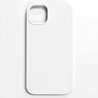 Силиконовый чехол Liquid Silicone Case с закрытым низом белый для Apple iPhone 13 mini - фото 1 - id-p171424926
