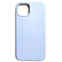 Силиконовый чехол Liquid Silicone Case с закрытым низом светло-голубой для Apple iPhone 13 mini